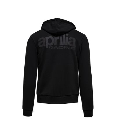 FELPA CON CAPPUCCIO - APRILIA RACING LIFESTYLE - NERO APRILIA